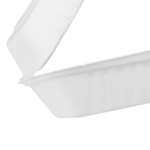 Hinged Container, 6" x 6", White, Bagasse, (500/Case), Karat Earth KE-BHC66-1C