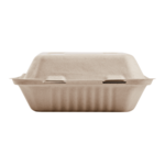 Hinged Container, 8" x  8" x  3", Earth, Bagasse, (200/case) Karat Earth KE-BHC88N-3C