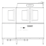 Hobart CLPS66EN-BAS+BUILDUP Dishwasher, Conveyor Type