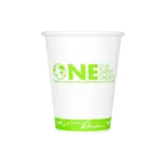 Hot Cup, 12 Oz, Green Stripe, Bagasse, (1,000/Case), Karat Earth KE-K512