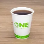 Hot Cup, 12 Oz, Green Stripe, Bagasse, (1,000/Case), Karat Earth KE-K512