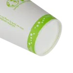 Hot Cup, 12 Oz, Green Stripe, Bagasse, (1,000/Case), Karat Earth KE-K512