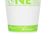 Hot Cup, 12 Oz, Green Stripe, Bagasse, (1,000/Case), Karat Earth KE-K512