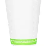 Hot Cup, 12 Oz, Green Stripe, Bagasse, (1,000/Case), Karat Earth KE-K512