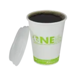 Hot Cup, 12 Oz, Green Stripe, Bagasse, (1,000/Case), Karat Earth KE-K512