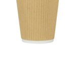 Hot Cup, 12 Oz, Kraft, Paper, Ripple, (500/Case), Karat C-KRC512