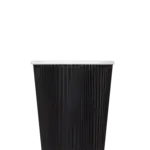 Hot Cup, 16 oz, Black, Paper; Rippled, (1000/Case), Karat C-KRC516B