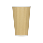 Hot Cup, 16 Oz, Kraft, Paper, Ripple, (500/Case), Karat C-KRC516