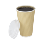 Hot Cup, 16 Oz, Kraft, Paper, Ripple, (500/Case), Karat C-KRC516