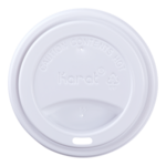 Hot Cup Dome Lid, 10-24 oz, White, Plastic, Sipper (1000/Case) Karat C-KDL516W