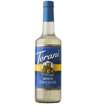 White Chocolate Syrup, 25.4oz, Clear, Glass Bottle, Sugar-Free, Torani 371476