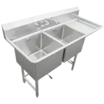 IMC/Teddy SCS-24-1620-18R Sink, (2) Two Compartment