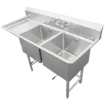IMC/Teddy SCS-24-1620-24L Sink, (2) Two Compartment