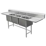 IMC/Teddy SCS-34-2028-36RL Sink, (3) Three Compartment