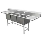 IMC/Teddy SCS-34-2424-24RL Sink, (3) Three Compartment