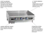Imperial ITG-60 Griddle, Gas, Countertop