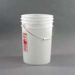 INDUSTRIAL CONTAINER SUPPLY Pail/Bucket, 6 Gallon, Natural, Poly 490 Plastic, Ropak, Industrial Container P060