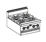 Jade Range JBR-12-M Range, 72" Restaurant, Gas