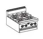 Jade Range JBR-12-M Range, 72" Restaurant, Gas