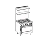 Jade Range JBR-6-36 Range, 36" Restaurant, Gas