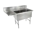 John Boos 2B18244-1D18L Sink, (2) Two Compartment