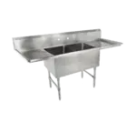 John Boos 2B244-2D24-X Sink, (2) Two Compartment