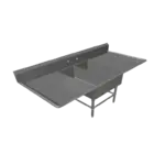 John Boos 2PB1431-2D24 Sink, (2) Two Compartment