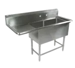 John Boos 2PB1620-1D18L Sink, (2) Two Compartment