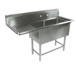 John Boos 2PB1620-1D18L Sink, (2) Two Compartment