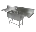 John Boos 2PB1620-2D18 Sink, (2) Two Compartment