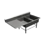 John Boos 2PB2028-1D20L Sink, (2) Two Compartment