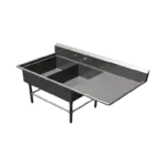 John Boos 2PB2028-1D20R Sink, (2) Two Compartment