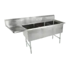 John Boos 3B16204-1D18L Sink, (3) Three Compartment