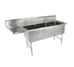 John Boos 3B16204-1D18L-X Sink, (3) Three Compartment