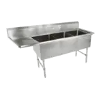 John Boos 3B184-1D18L-X Sink, (3) Three Compartment