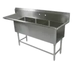 John Boos 3PB1824-1D18L Sink, (3) Three Compartment