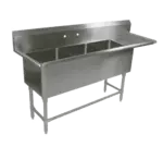 John Boos 3PB18244-1D18R Sink, (3) Three Compartment