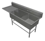 John Boos 3PBPS3224-1D24L Sink, (3) Three Compartment