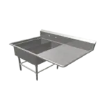 John Boos 42PB1431-1D24R Sink, (2) Two Compartment