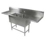 John Boos 42PB1620-2D24 Sink, (2) Two Compartment