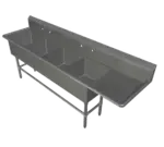 John Boos 44PB1824-1D24R Sink, (4) Four Compartment