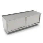 John Boos 4CS4R1.5-24120 Work Table, Cabinet Base Sliding Doors