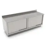 John Boos 4CS4R5-2496 Work Table, Cabinet Base Sliding Doors