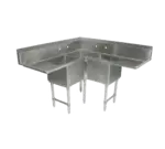 John Boos E3BCS-244-2D24 Sink, Corner, Compartment