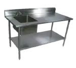 John Boos EPT6R5-3048GSK-L-X Work Table, with Prep Sink(s)