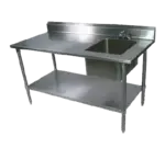 John Boos EPT6R5-3048SSK-R Work Table, with Prep Sink(s)