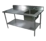 John Boos EPT6R5-3060GSK-R Work Table, with Prep Sink(s)