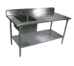 John Boos EPT6R5-3072SSK-L-X Work Table, with Prep Sink(s)