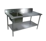 John Boos EPT8R5-3048GSK-L Work Table, with Prep Sink(s)
