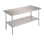 John Boos FBLS6018 Work Table,  54" - 62", Stainless Steel Top